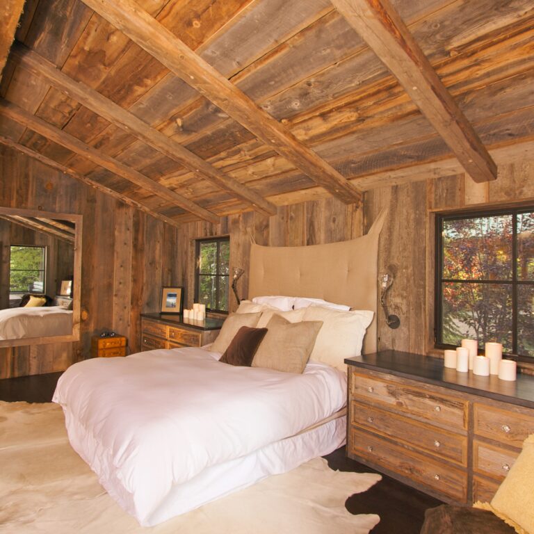 rustic charm in the bedroom